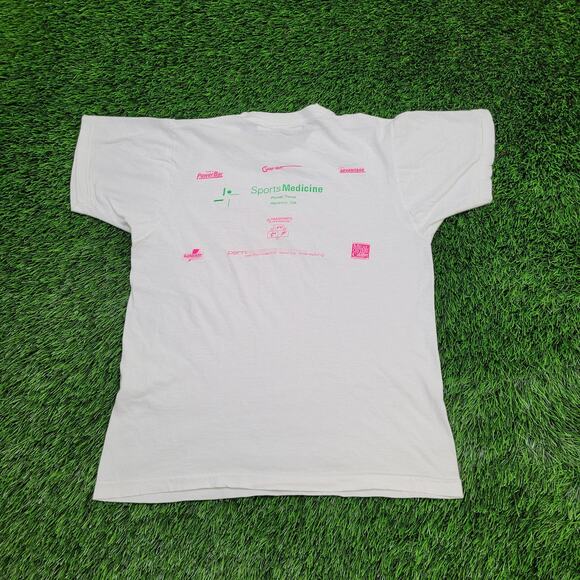 Vintage 90s Hampton Beach Bike Run Marathon Shirt XS/S 18x23 Byathlon Biathlon - Picture 4 of 13